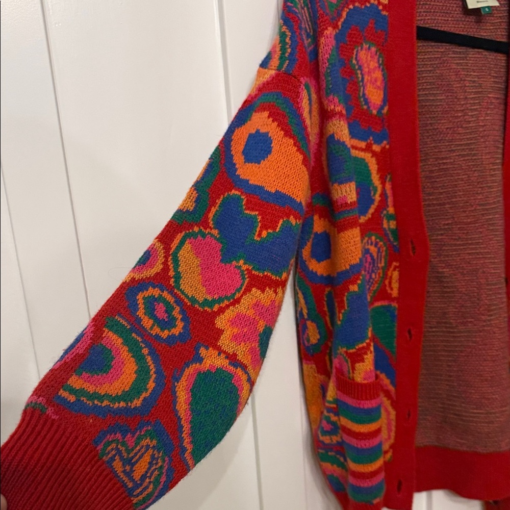 FARM Rio Red Lisa Multicolor Floral Cardigan - Picture 4 of 5